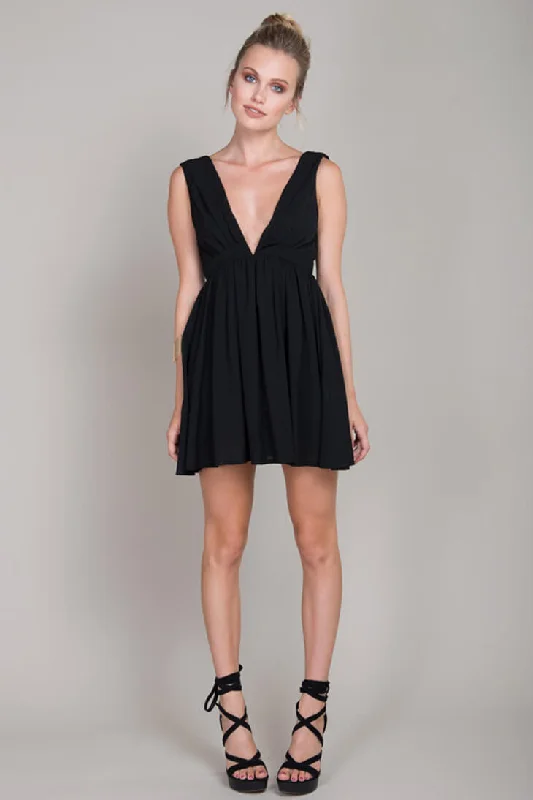 Laine Day Festival Dress Black