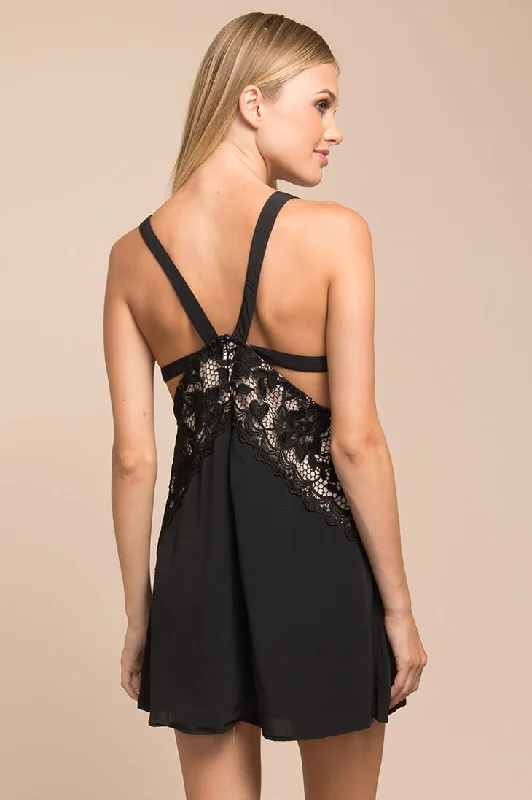 Lauren Lace Details Dress Black