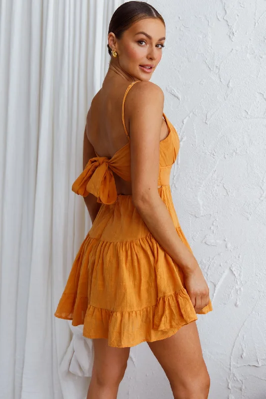 Phaedra Tied Back Dress Orange