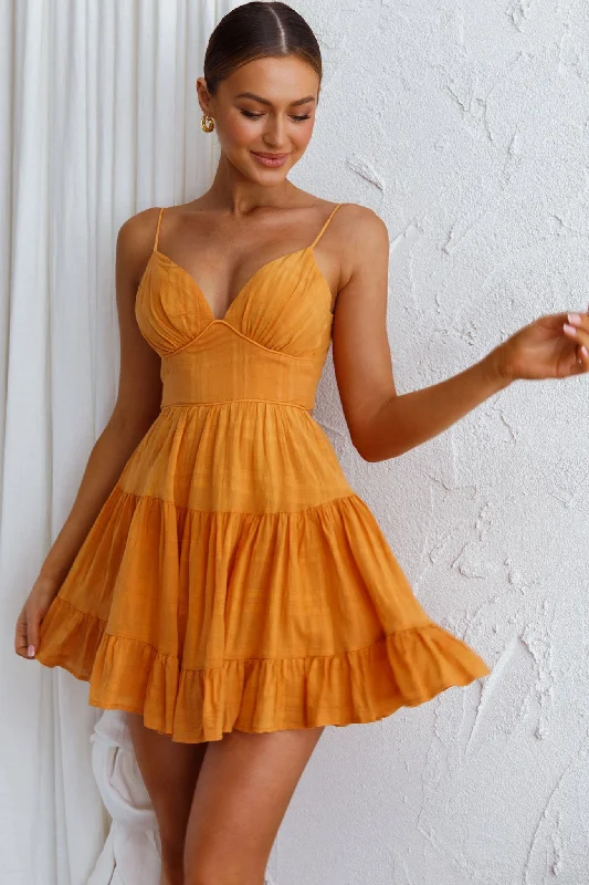 Phaedra Tied Back Dress Orange