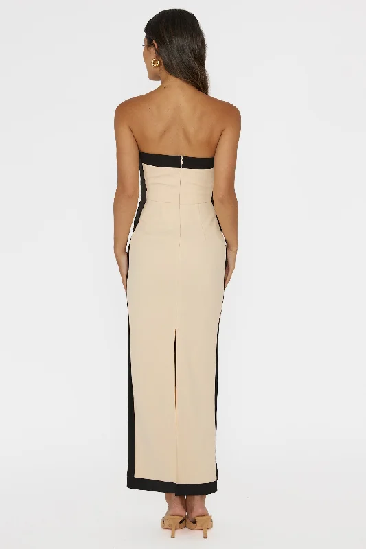 Tenika Strapless Bodycon Maxi Dress Nude