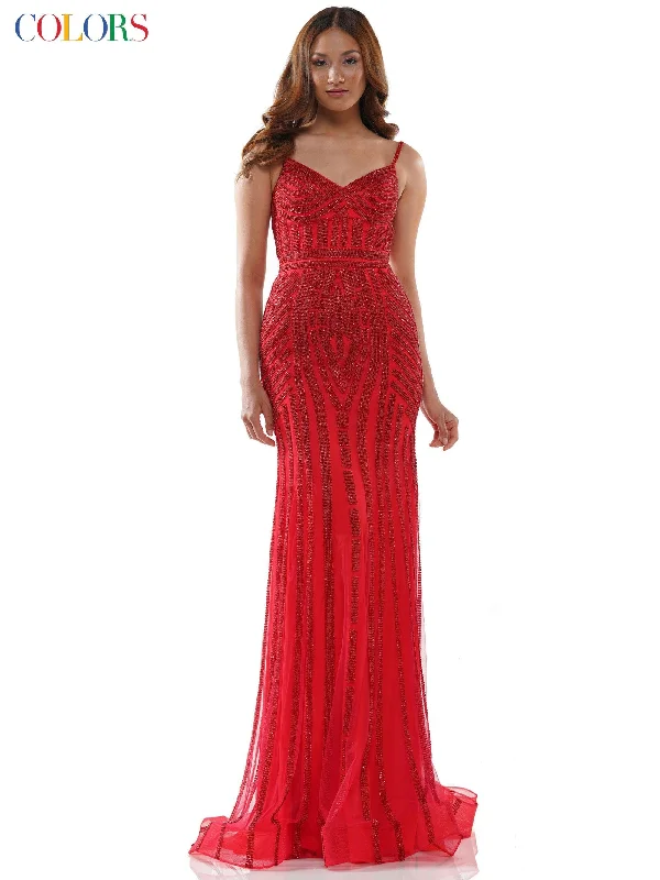 Colors G664 Colors Prom Long Formal Beaded Gown