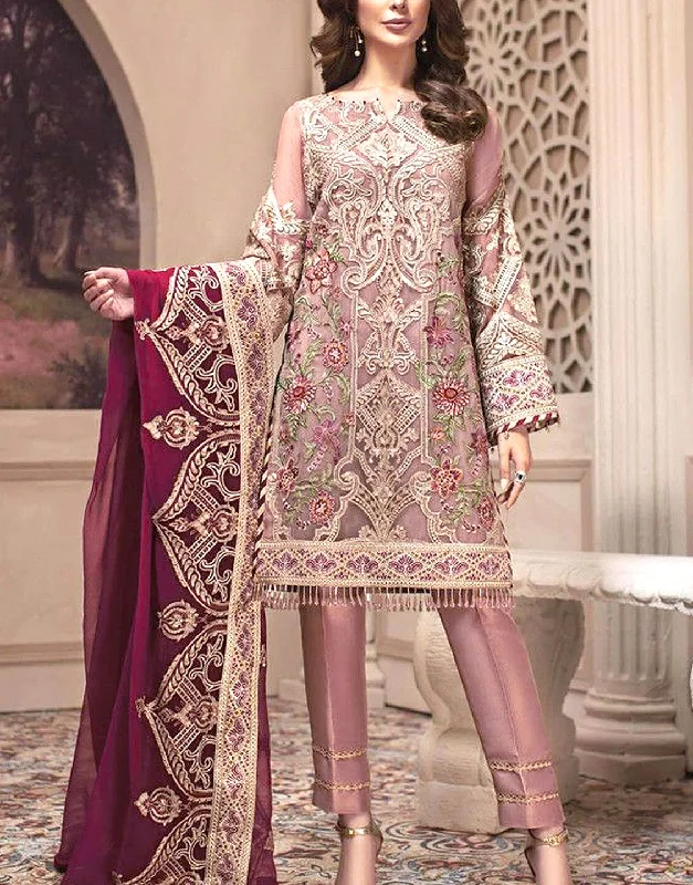 Embroidered Chiffon Wedding Dress (DZ12139)