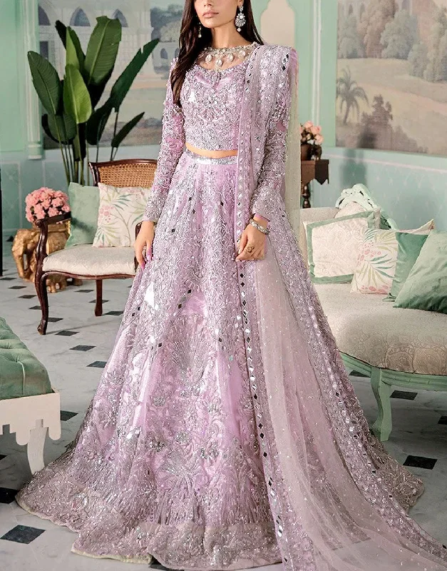 Luxury Handwork Heavy Embroidered Net Bridal Maxi Dress 2024 (DZ16767)