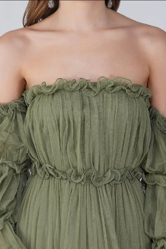 Emmeline Maxi Dress in Soft Olive