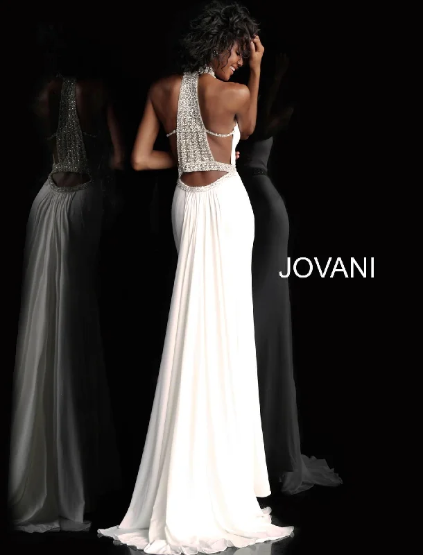 Jovani 40869 High Neck Long Prom Dress