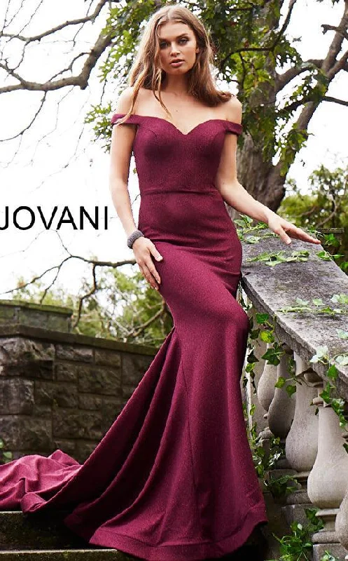 Jovani 55187 Long Off Shoulder Prom Dress