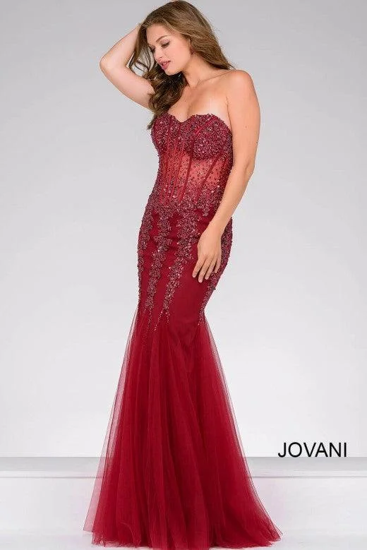 Jovani 5908 Prom Long Strapless Mermaid Dress Sale