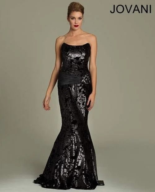 Jovani 77610 Strapless Long Mermaid Evening Dress