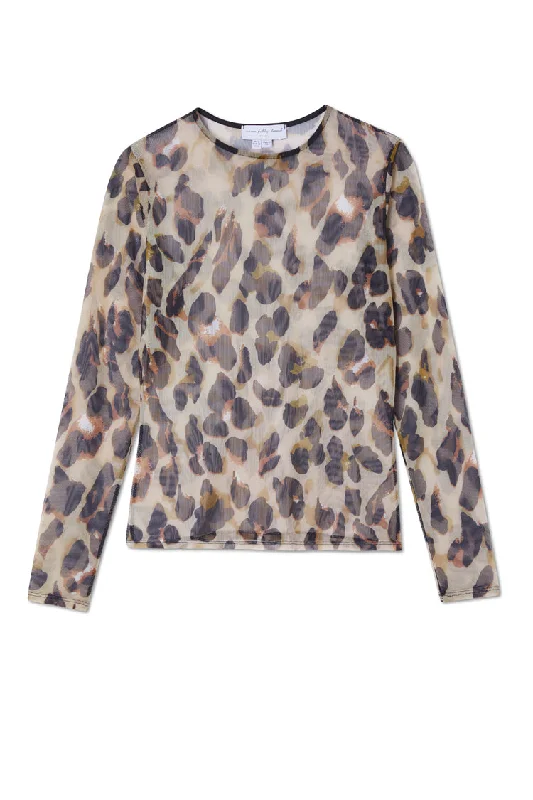 Leopard Mesh Top