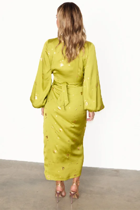 Lime Hearts Vienna Wrap Dress