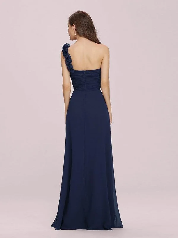 Long Formal One Shoulder Bridesmaid Dress