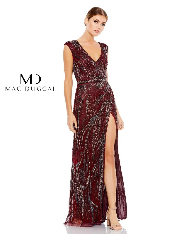 Mac Duggal 5227 Long Formal Beaded Dress