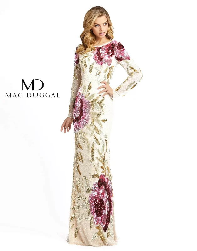 Mac Duggal Long Sleeve Evening Formal Dress