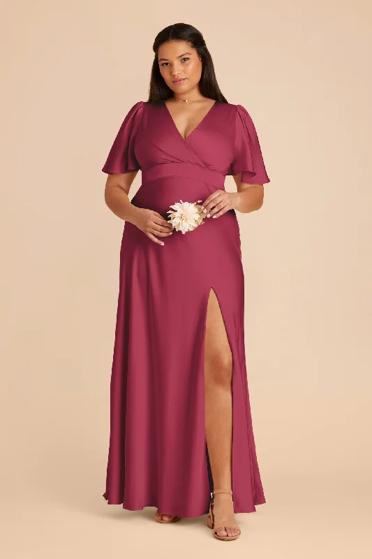 Marni Matte Satin Dress - Berry