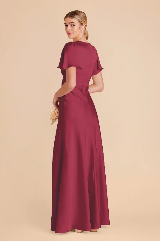 Marni Matte Satin Dress - Berry