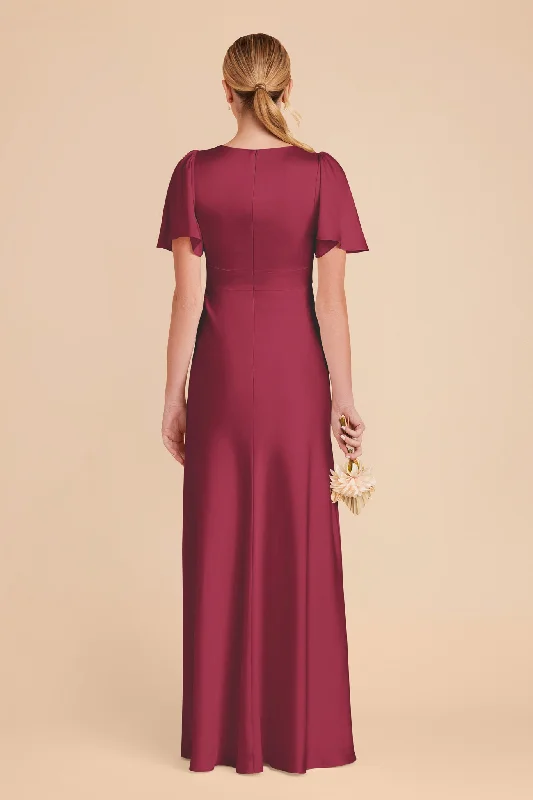 Marni Matte Satin Dress - Berry