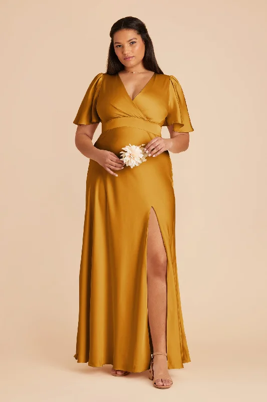 Marni Matte Satin Dress - Butterscotch