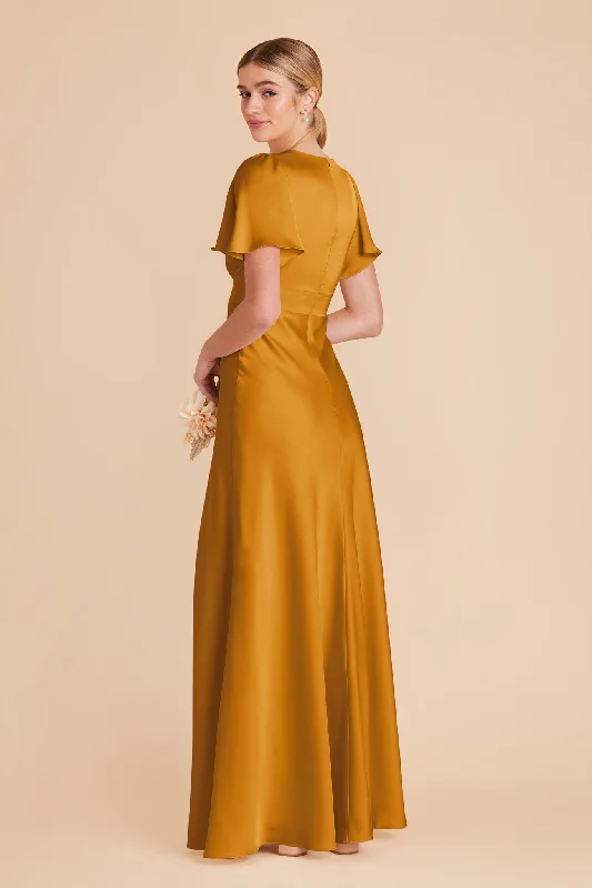 Marni Matte Satin Dress - Butterscotch