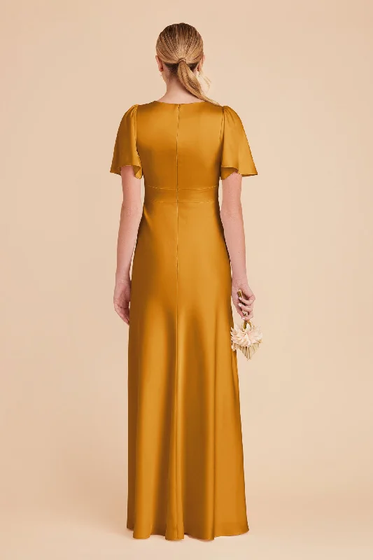 Marni Matte Satin Dress - Butterscotch