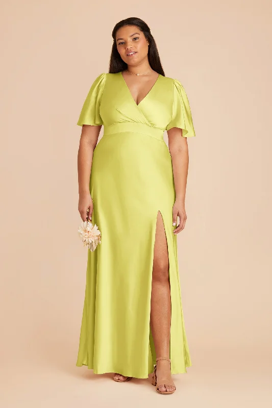 Marni Matte Satin Dress - Chartreuse