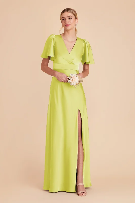 Marni Matte Satin Dress - Chartreuse