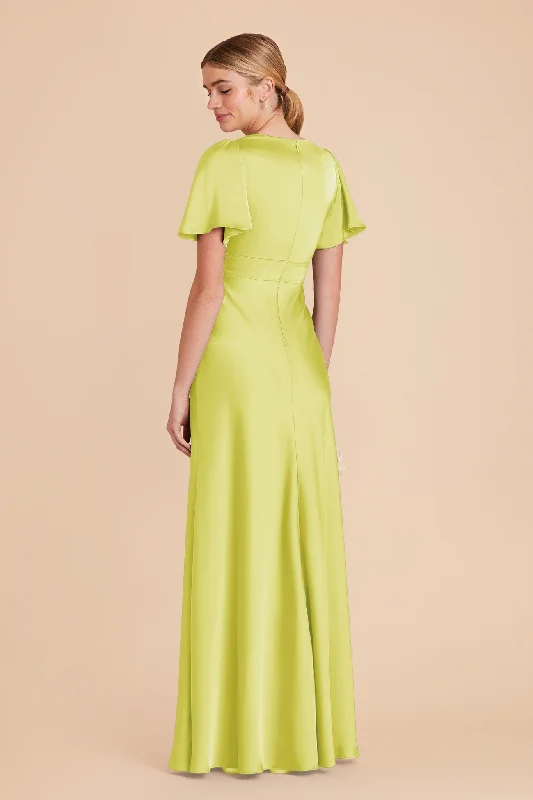 Marni Matte Satin Dress - Chartreuse