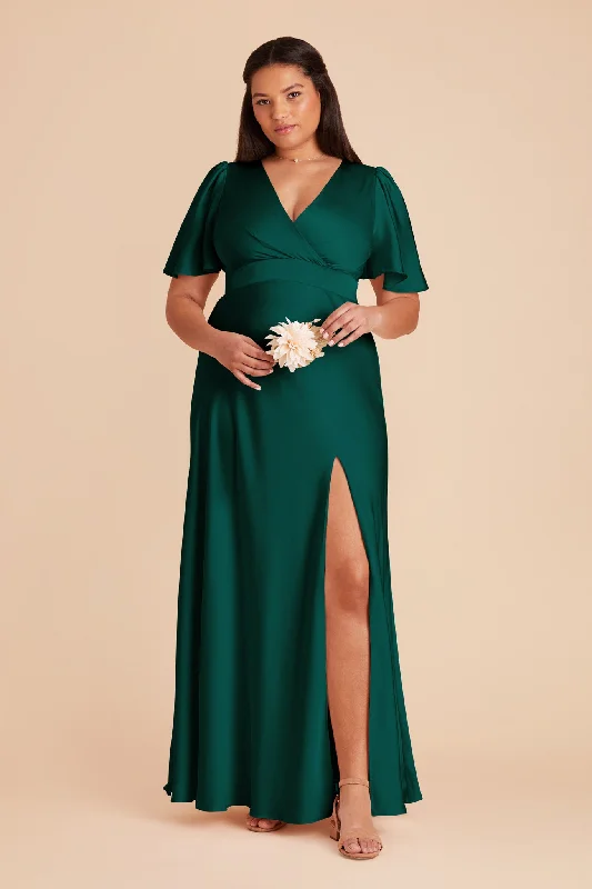 Marni Matte Satin Dress - Emerald