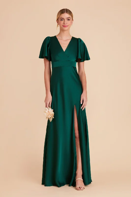 Marni Matte Satin Dress - Emerald