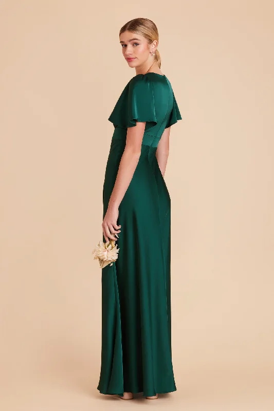 Marni Matte Satin Dress - Emerald