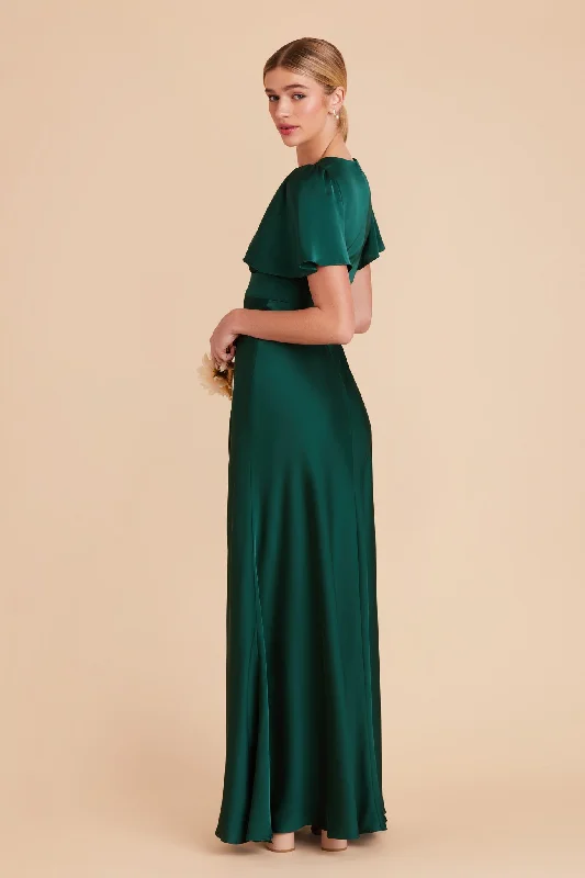 Marni Matte Satin Dress - Emerald