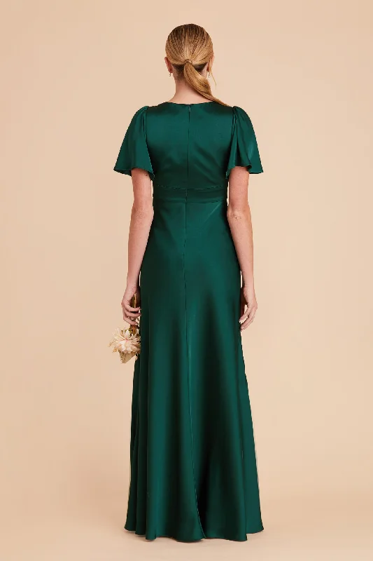 Marni Matte Satin Dress - Emerald