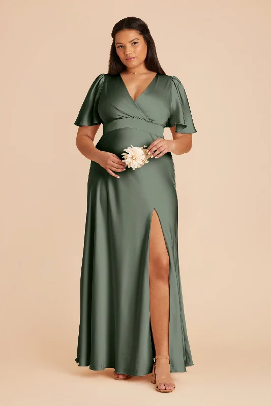 Marni Matte Satin Dress - Eucalyptus