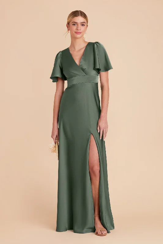 Marni Matte Satin Dress - Eucalyptus