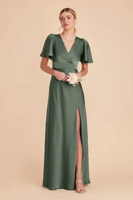 Marni Matte Satin Dress - Eucalyptus