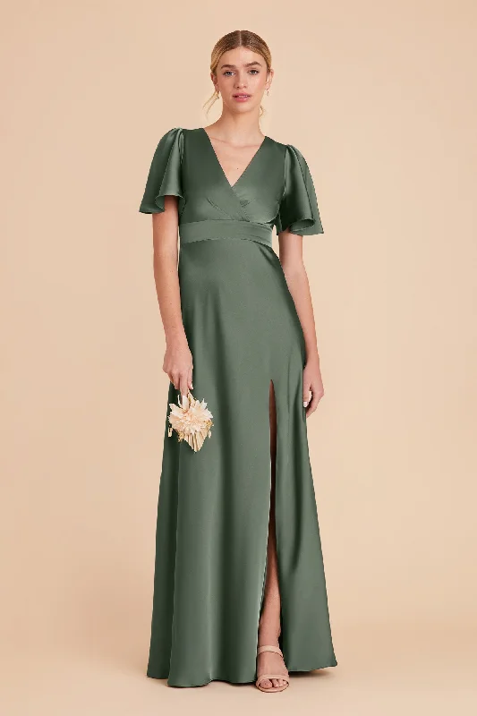 Marni Matte Satin Dress - Eucalyptus