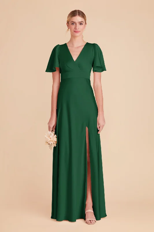 Marni Matte Satin Dress - Forest Green