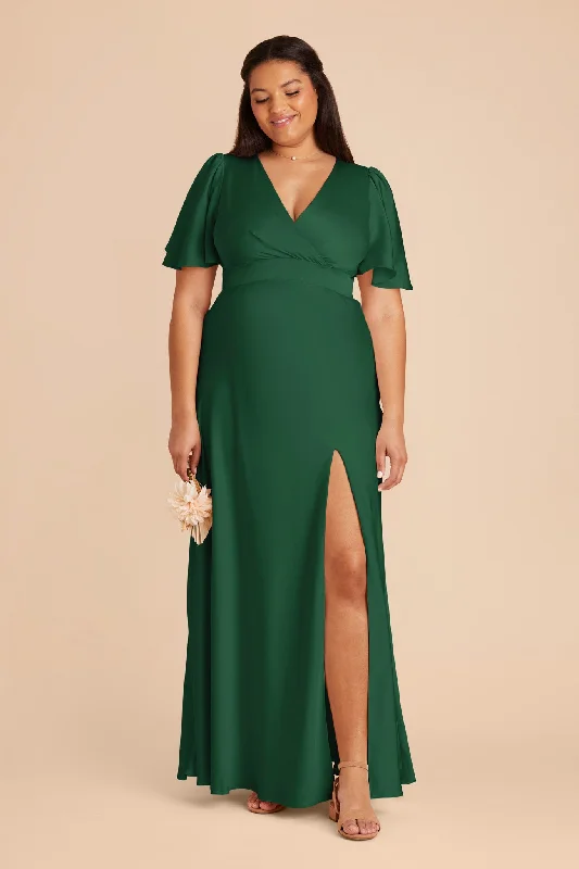 Marni Matte Satin Dress - Forest Green