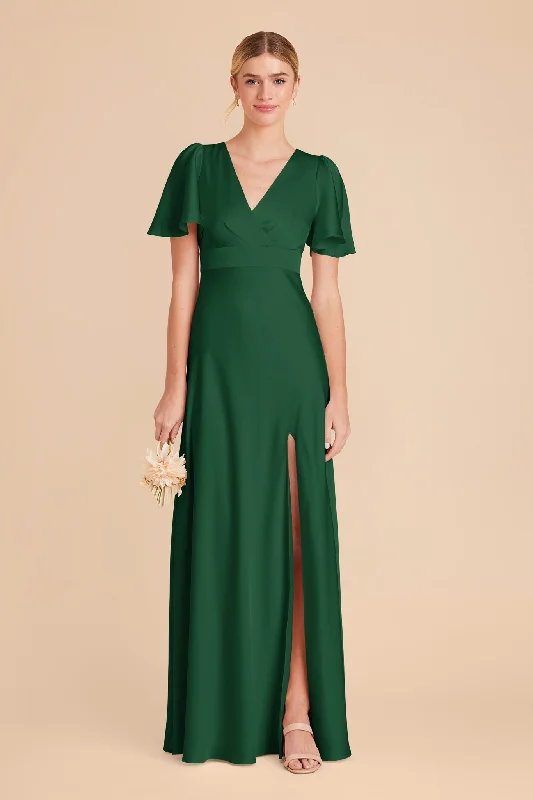 Marni Matte Satin Dress - Forest Green