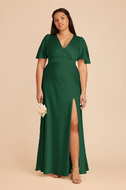 Marni Matte Satin Dress - Forest Green