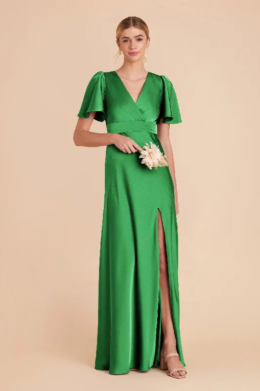 Marni Matte Satin Dress - Kelly Green