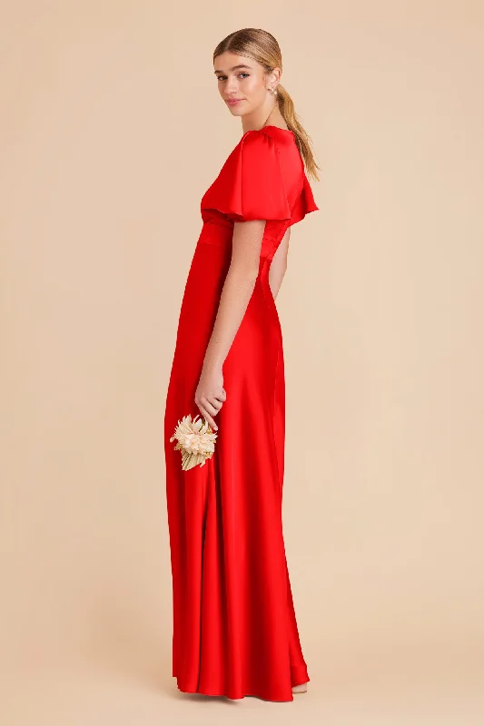 Marni Matte Satin Dress - Lipstick Red