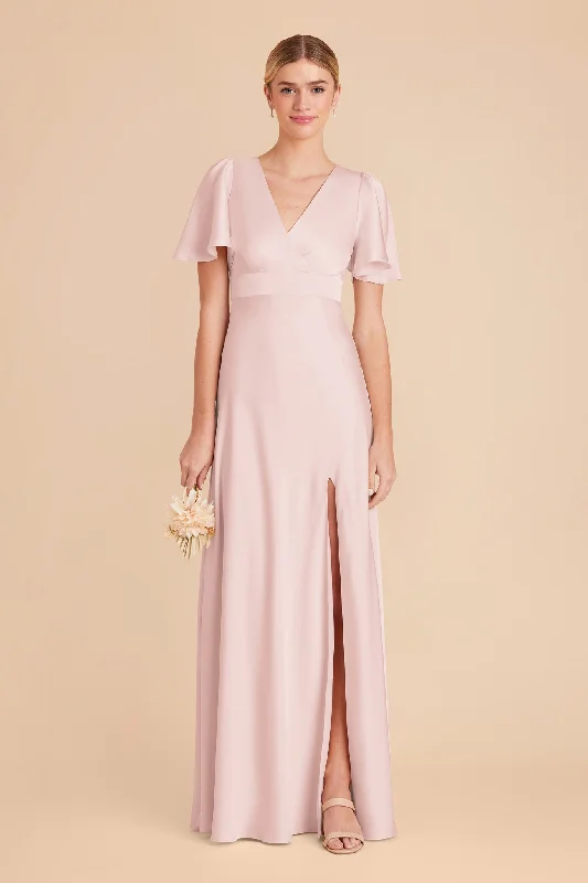 Marni Matte Satin Dress - Pale Blush