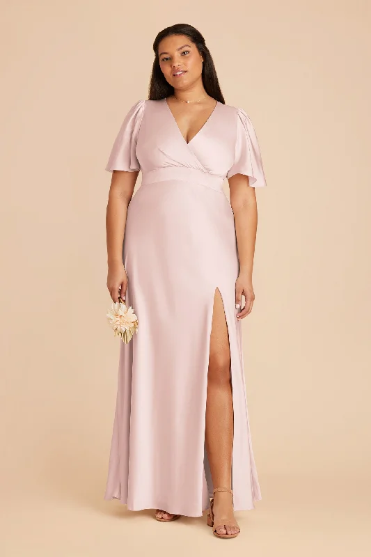 Marni Matte Satin Dress - Pale Blush