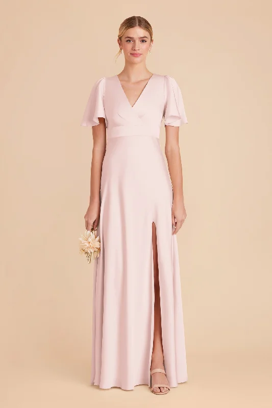 Marni Matte Satin Dress - Pale Blush