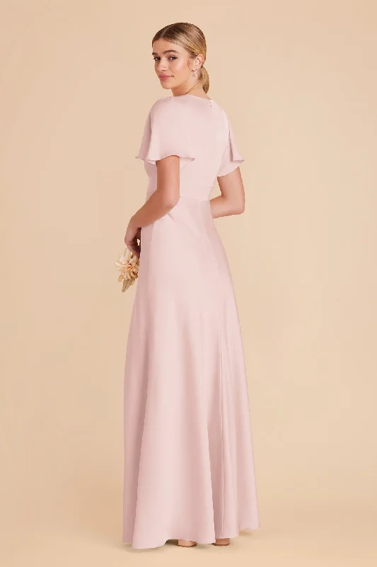 Marni Matte Satin Dress - Pale Blush