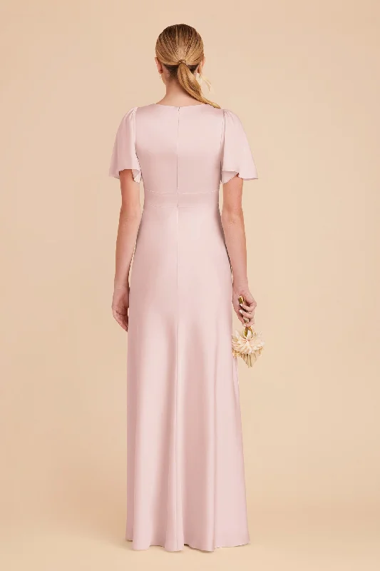 Marni Matte Satin Dress - Pale Blush