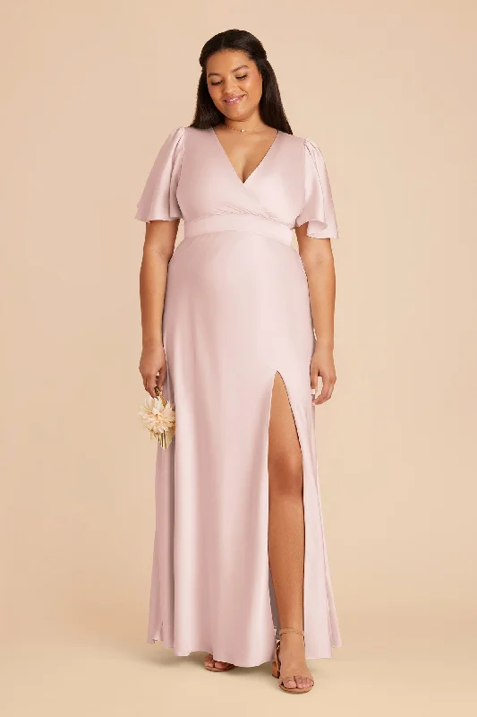 Marni Matte Satin Dress - Pale Blush