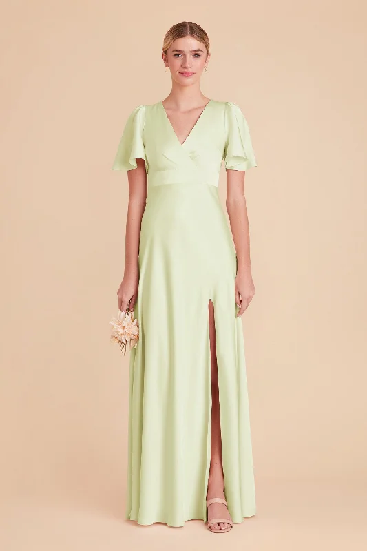 Marni Matte Satin Dress - Pale Pistachio