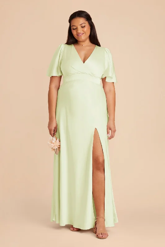 Marni Matte Satin Dress - Pale Pistachio